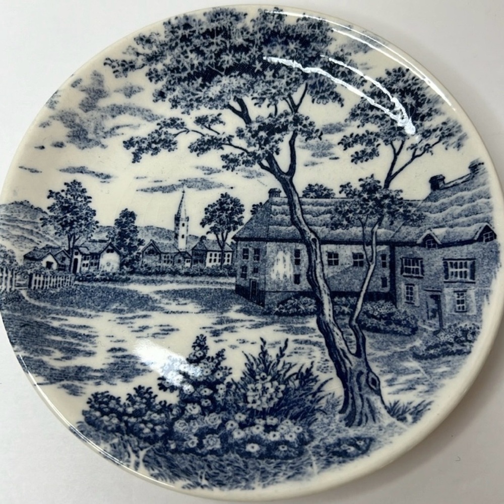 Scenic Blue and White Decorative Plate